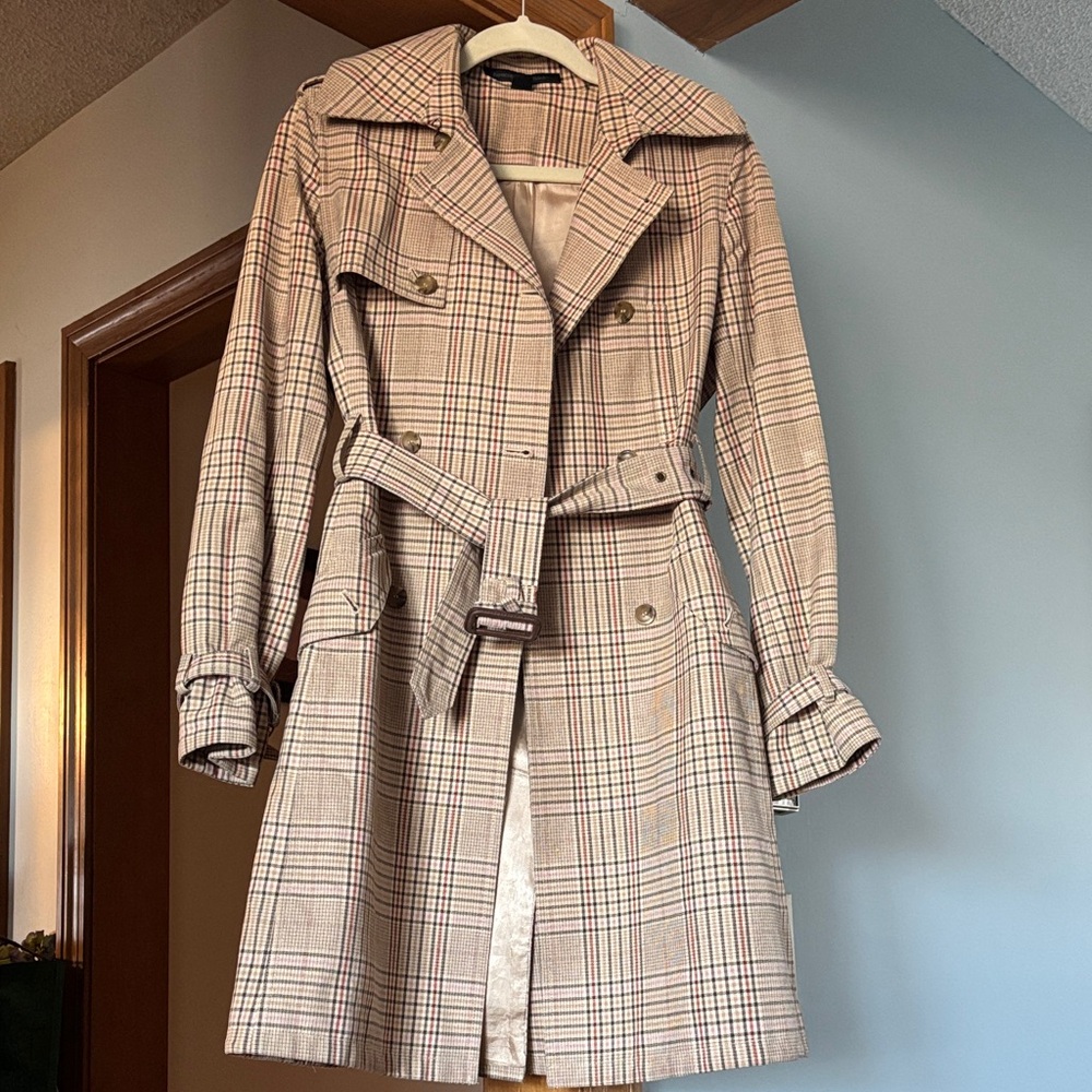 Express Plaid Trench Coat - Picture 12 of 14